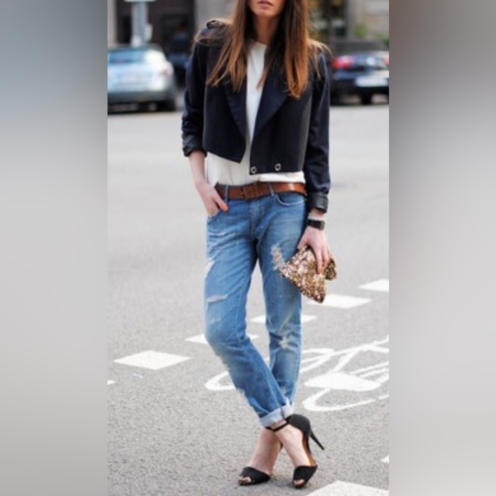 AG Adriano Goldschmeid Women’s Size 25 High Rise Ex-Boyfriend Slouchy Slim Jeans